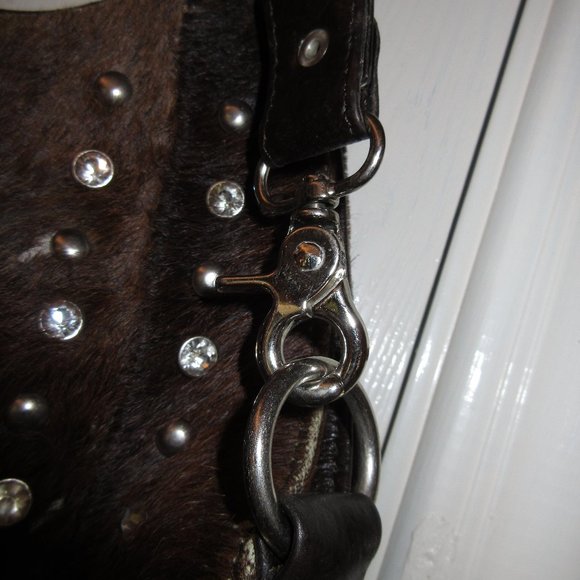 Oversized Brown COWHIDE Leather Shoulder Strap Hand Bag Purse Tote Hobo Travel - Picture 13 of 15